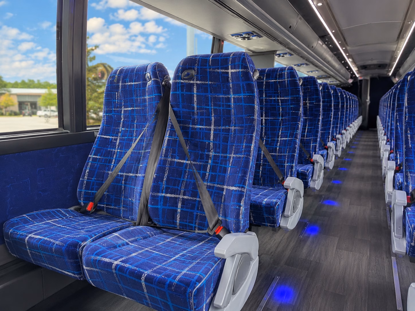 56 passenger charter bus interior