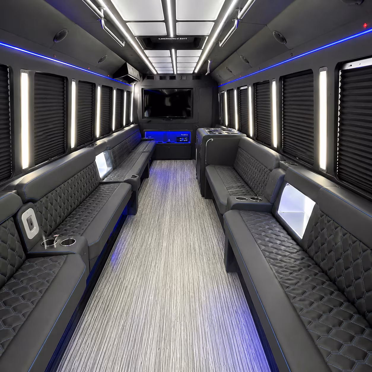irvine party bus rental interior